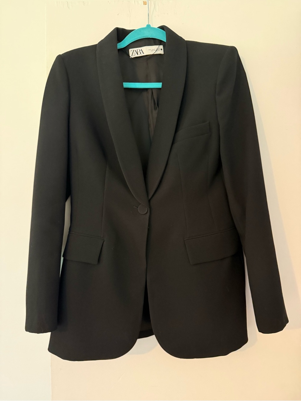 Zara Black Blazer Tuxedo Style